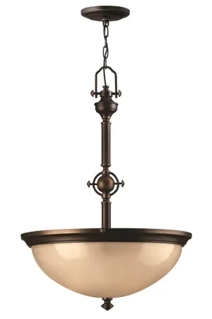 Compra Adesso Lampada a sospensione rustica in acciaio con diffusore in vetro ambrato a 3 luci - 60W - IP20