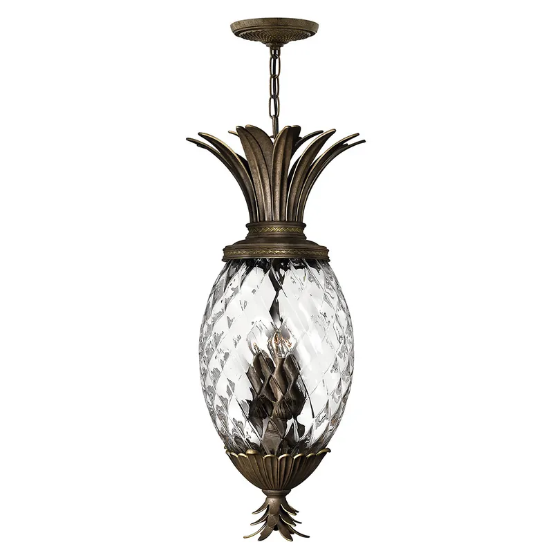 Lampada a sospensione rustica in acciaio e vetro con diffusore in vetro a 4 luci - 40W - IP20 Prezzo Scontato