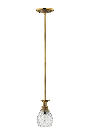 Lampada a sospensione rustica in ottone con diffusore singolo in vetro a 1 luce - 60W - IP20 Consegna Rapida