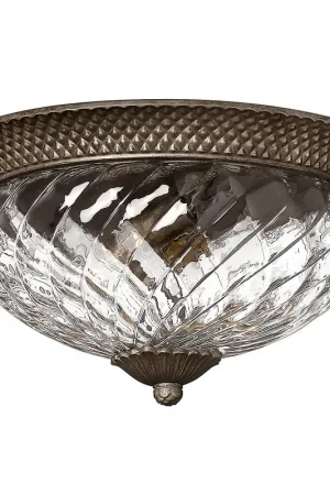 Ultimissimo Modello Plafoniera da soffitto grande rustica in acciaio e diffusore in vetro a 3 luci - 60W - IP20