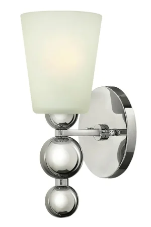Lampada a parete in acciaio con diffusore in vetro a 1 luce dal design moderno - 60W - IP20 Ordina Subito