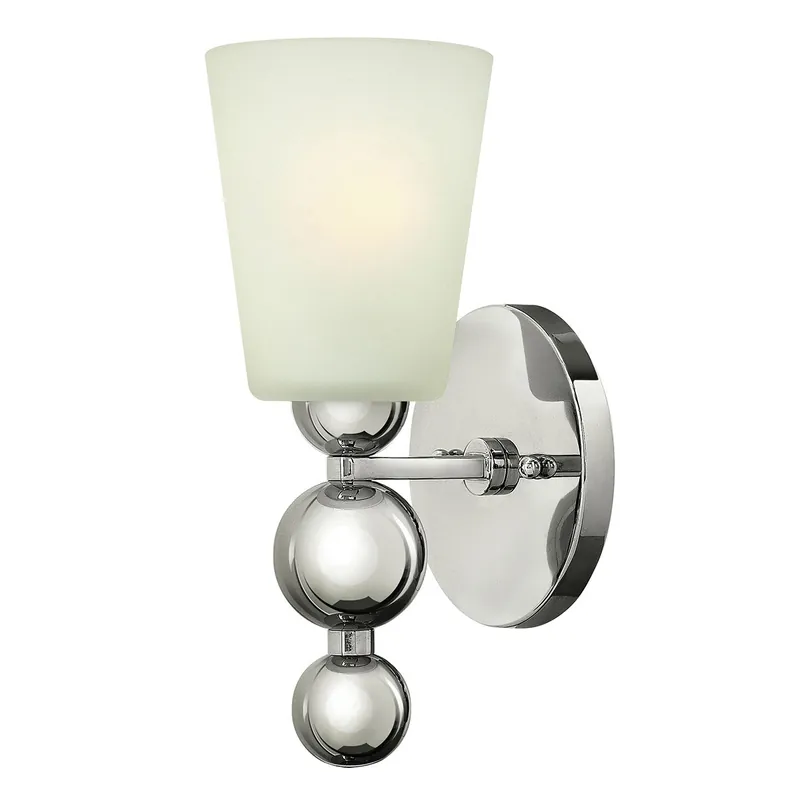 Lampada a parete in acciaio con diffusore in vetro a 1 luce dal design moderno - 60W - IP20 Ordina Subito