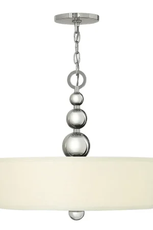 Lampada a sospensione in acciaio diffusore in tessuto e vetro dal design moderno - 60W - IP20 Affare