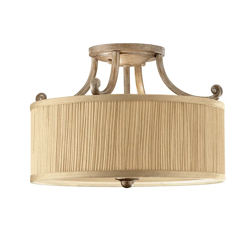 Offerta Lampo Lampada a soffitto stile classico in acciaio con diffusori in tessuto con 3 luci - 100W - IP20
