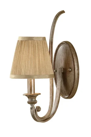 A Buon Prezzo Applique parete in stile classico in acciaio con diffusore in tessuto con 1 luce - 60W - IP20