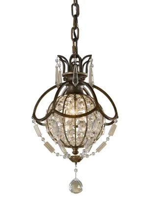 Lampada a sospensione classica in acciaio pendente singolo in cristallo a 1 luce - 60W - IP20 Scelto Dai Clienti