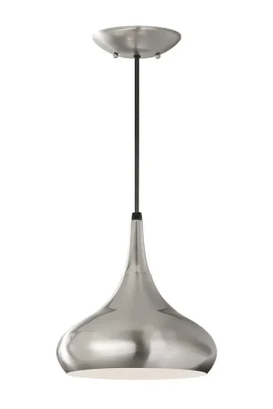 Vendita Finale Lampada a sospensione media in acciaio con diffusore a 1 luce dal design moderno - 60W - IP20