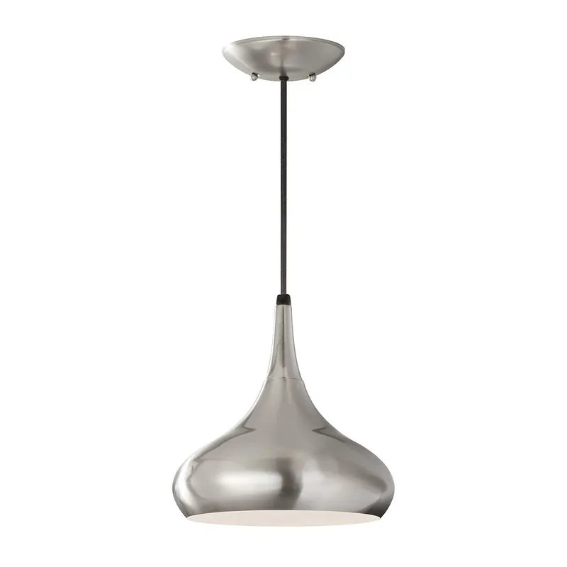 Vendita Finale Lampada a sospensione media in acciaio con diffusore a 1 luce dal design moderno - 60W - IP20