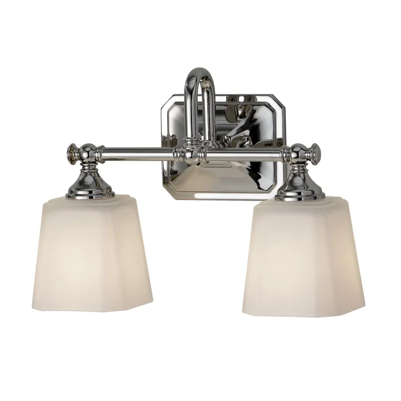 Super Prezzo Lampada da parete per bagno con 2 diffusori in vetro con lampadina LED G9 - 3W - IP44