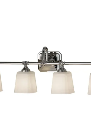 Lampada da parete per bagno con 4 diffusori in vetro con lampadina LED G9 - 3W - IP44 Prezzo Ridotto