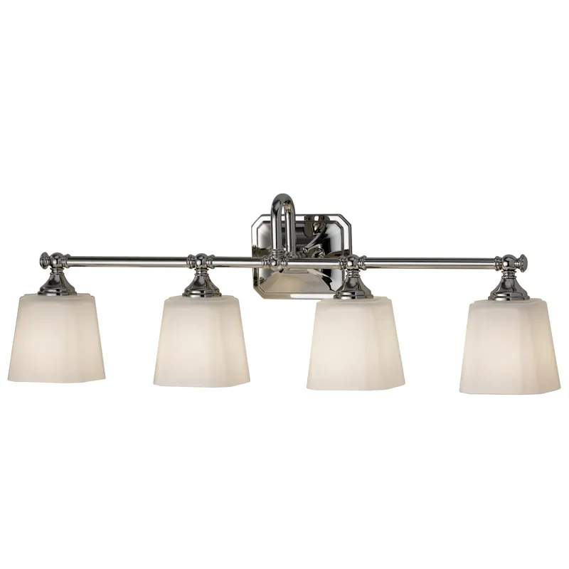 Lampada da parete per bagno con 4 diffusori in vetro con lampadina LED G9 - 3W - IP44 Prezzo Ridotto