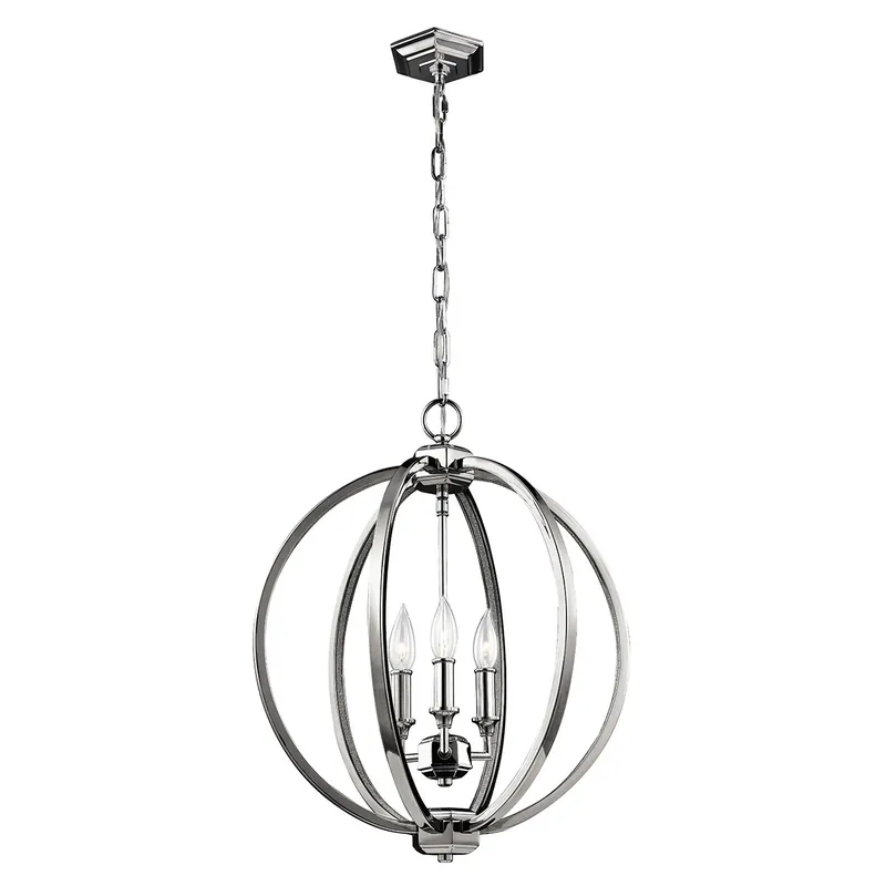 Bestseller Lampadario moderno medio in acciaio con diffusore a 3 luci - 60W - IP20