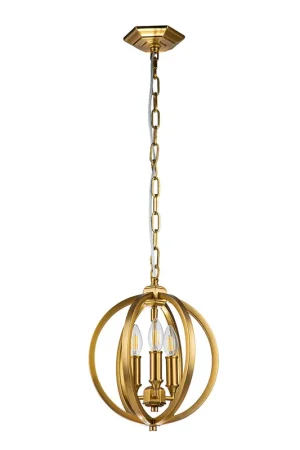 Lampadario moderno piccolo in acciaio con diffusore a 3 luci - 60W - IP20 Novità