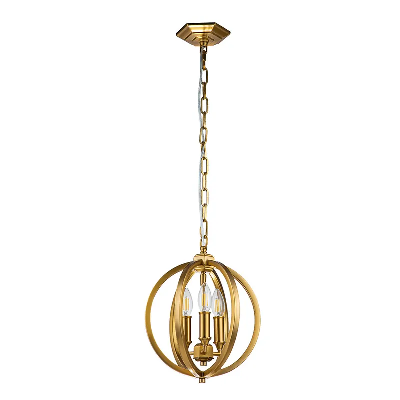 Lampadario moderno piccolo in acciaio con diffusore a 3 luci - 60W - IP20 Novità