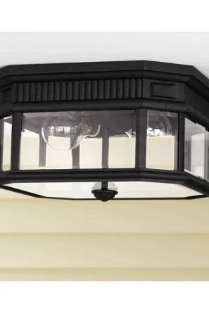 Scelto Dai Clienti Lanterna da soffitto rustica in alluminio diffusore in vetro a 2 luci - 60W - IP44