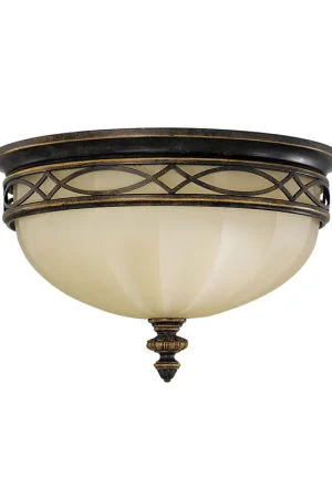 Plafoniera rotonda per salotto in stile classico con diffusore in vetro a 3 luci - 60W - IP20 Scelto Dai Clienti