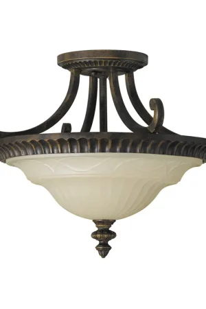 Soddisfatti O Rimborsati Lampada a soffitto per salotto in stile classico con diffusore in vetro a 2 luci - 100W - IP20
