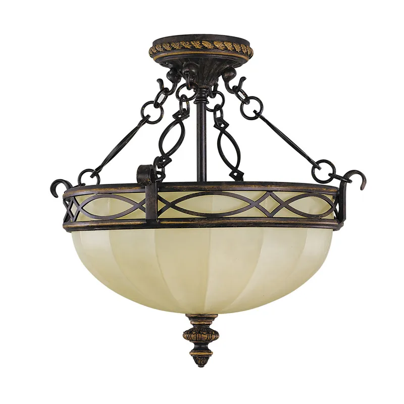 Subito Disponibile Lampada a soffitto sospesa per salotto classico diffusore in vetro a 2 luci - 60W - IP20
