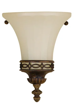 Lampada a parete per salotto classico diffusore in vetro a 1 lampadina - 60W - IP20 Pagamento Sicuro