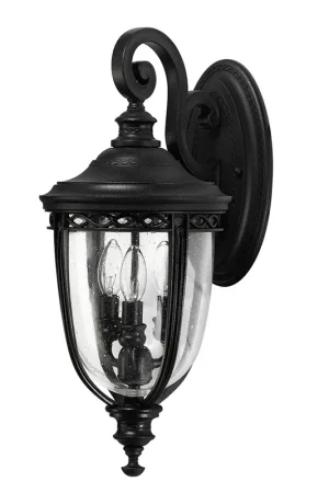 Ordina Subito Lanterna da parete media in acciaio diffusore rustico in vetro a 3 luci - 60W - IP44