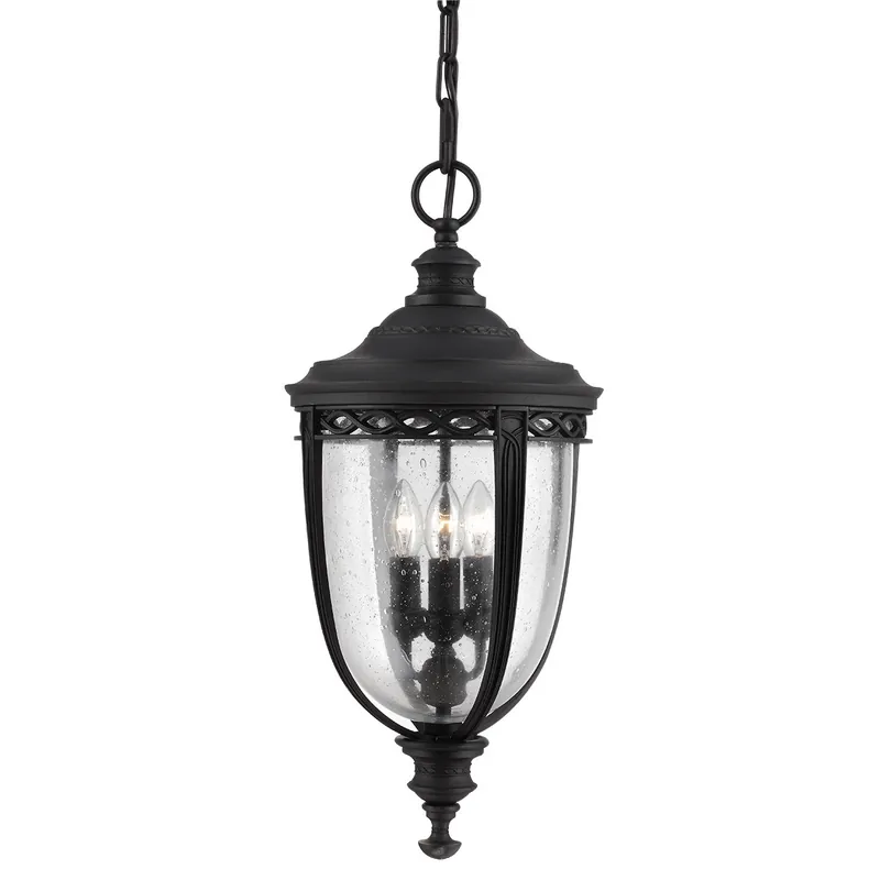 Ordina Subito Lanterna a catena grande in acciaio diffusore rustico in vetro a 3 luci - 60W - IP44