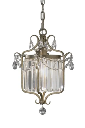 Lampadario classico in acciaio con diffusore in cristallo 1 lampadina - 100W - IP20 Bestseller