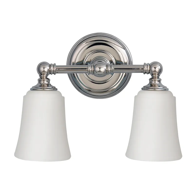 Lampada da parete in acciaio con 2 diffusori in vetro luce a LED G9 - 3W - IP44 Offerta