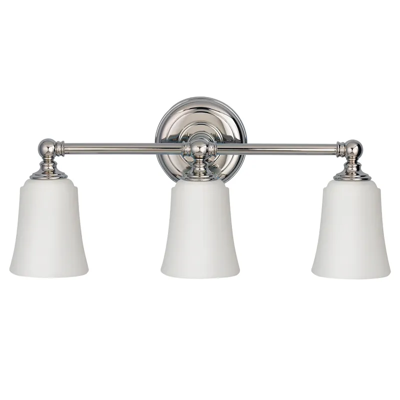 Reso Gratuito Lampada da parete in acciaio con 3 diffusori in vetro luce a LED G9 - 3W - IP44