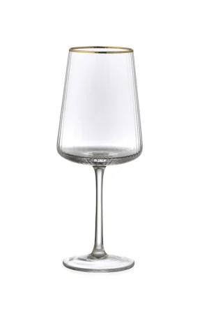 Pagamento Sicuro Set 6 pezzi calici per vino in vetro filo oro