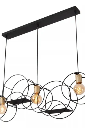 Ultime Pezzi Lampada a sospensione con struttura e diffusore in metallo con cerchi - 40W - IP20