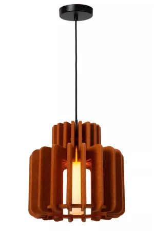 Acquista Ora Lampada a sospensione con diffusore in vetro e tessuto microfibra - 100W - IP20
