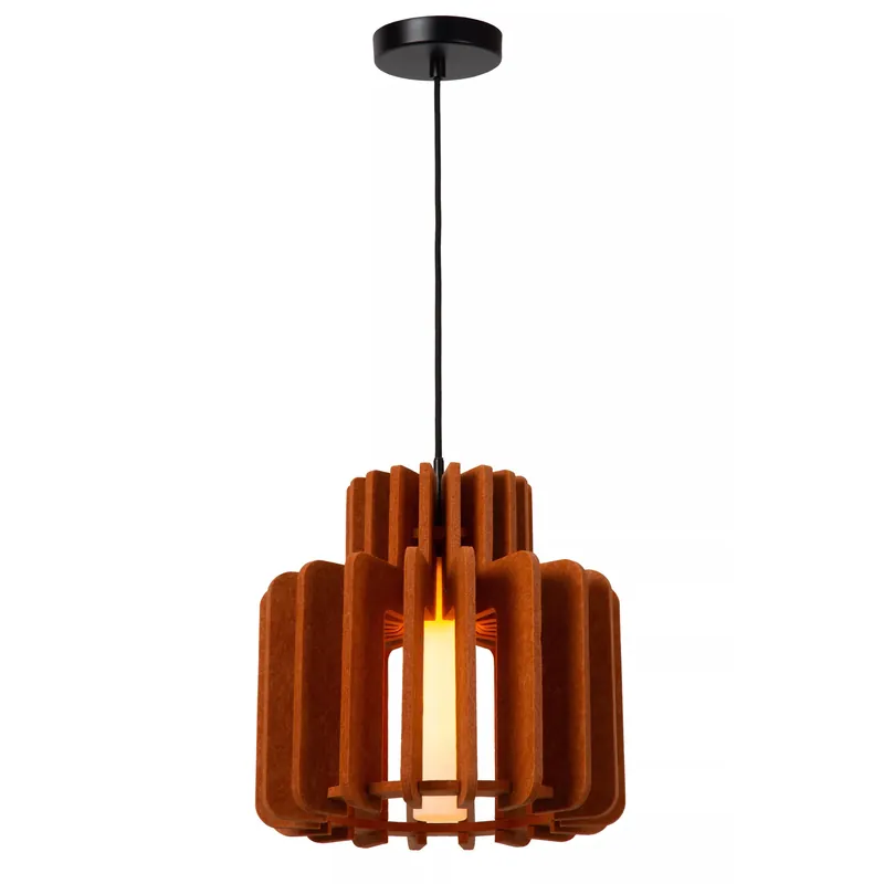Acquista Ora Lampada a sospensione con diffusore in vetro e tessuto microfibra - 100W - IP20