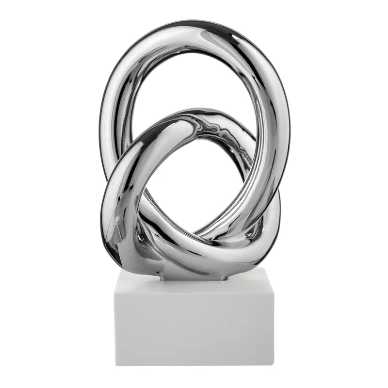 Scultura moderna in marmorino con Nodo 1 Solo Oggi