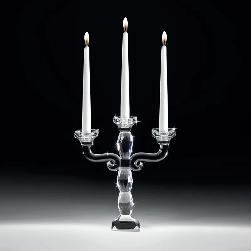 Candeliere a 3 fuochi in cristallo design classico Novità