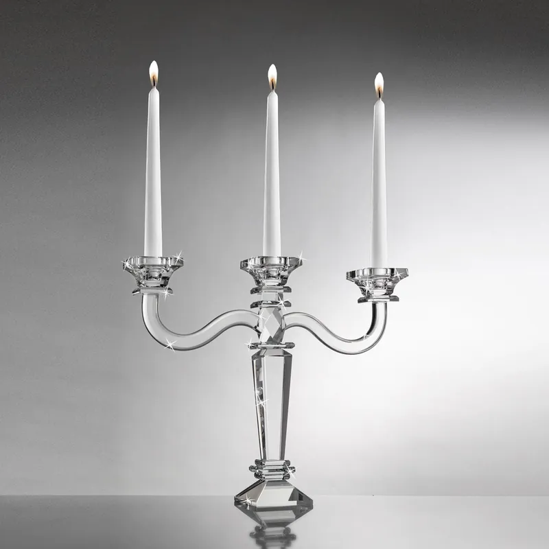 Candeliere in cristallo con 3 fuochi dal design moderno ed elegante Prezzo Basso
