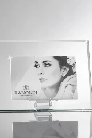 Portafoto con cornice in cristallo orizzontale dal design moderno ed elegante - Foto 18x13 Must-Have
