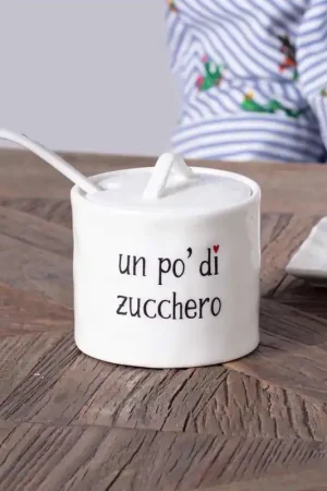 Zuccheriera con cucchiaino in ceramica Nuovo Arrivo