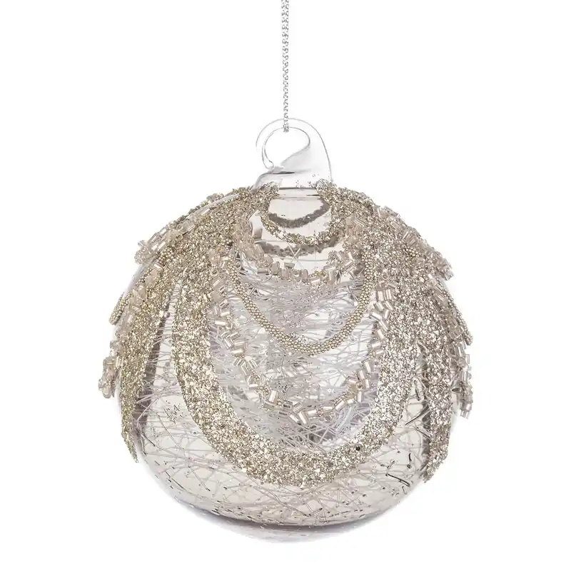 Offerta Pallina di natale piccola in vetro dal design moderno ed elegante