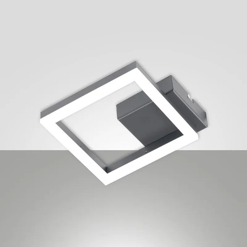 Applique da parete a led con struttura in metallo e metacrilato piccola - 11W - Lumen 1080 - 3000k Luce Calda - IP20 Reso Gratuito