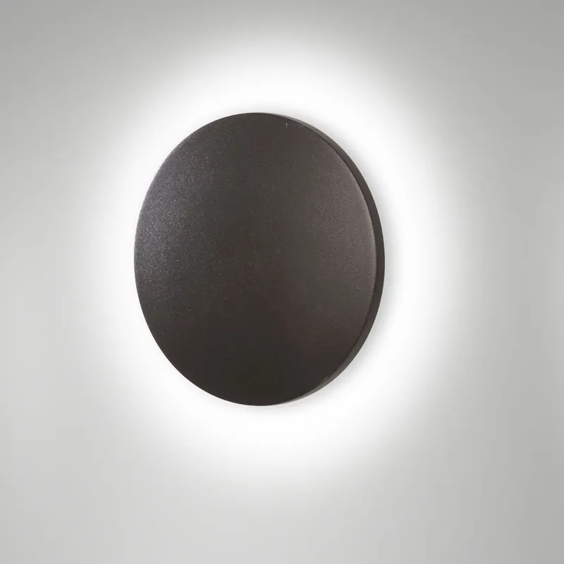Ultima Occasione Applique rotonda a LED da esterno in alluminio dal design moderno - 9W - Lumen 1017 - 3000k Luce Calda - IP65