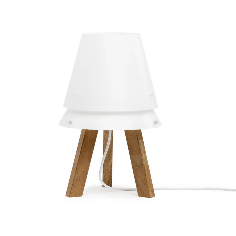 Abatjour con struttura in legno e diffusore in PVC - 70W - IP20 Promozione Esclusiva