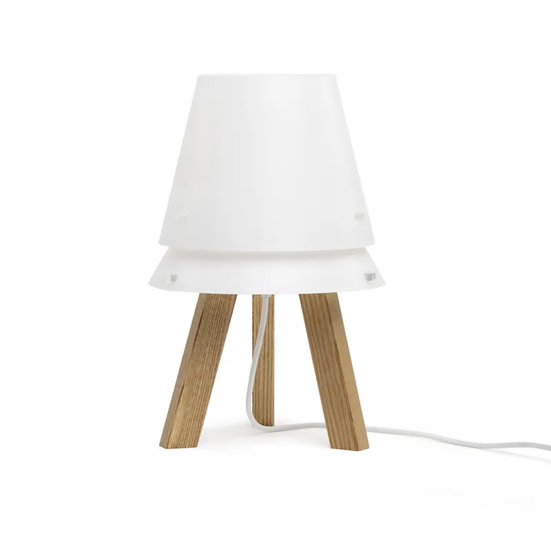 Abatjour con struttura in legno e diffusore in PVC - 70W - IP20 Offerta Limitata