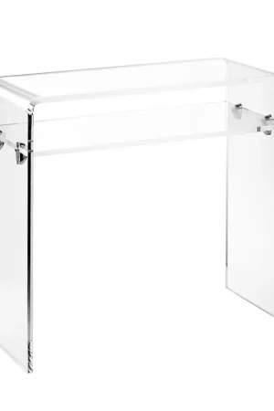 Consolle per ingresso in plexiglass piccola con mensola dal design moderno Prezzo Di Fabbrica