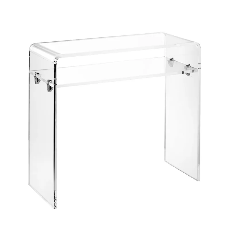 Consolle per ingresso in plexiglass piccola con mensola dal design moderno Prezzo Di Fabbrica