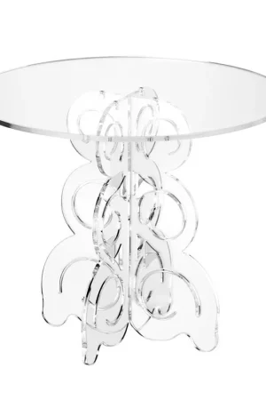 Ultime Pezzi Tavolinetto da salotto in stile barocco con struttura e piano in plexiglss