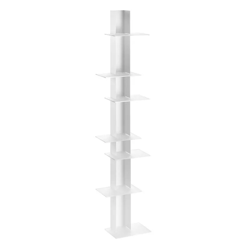 Compra Online Libreria da parete grande con struttura in metallo bianca dal design moderno