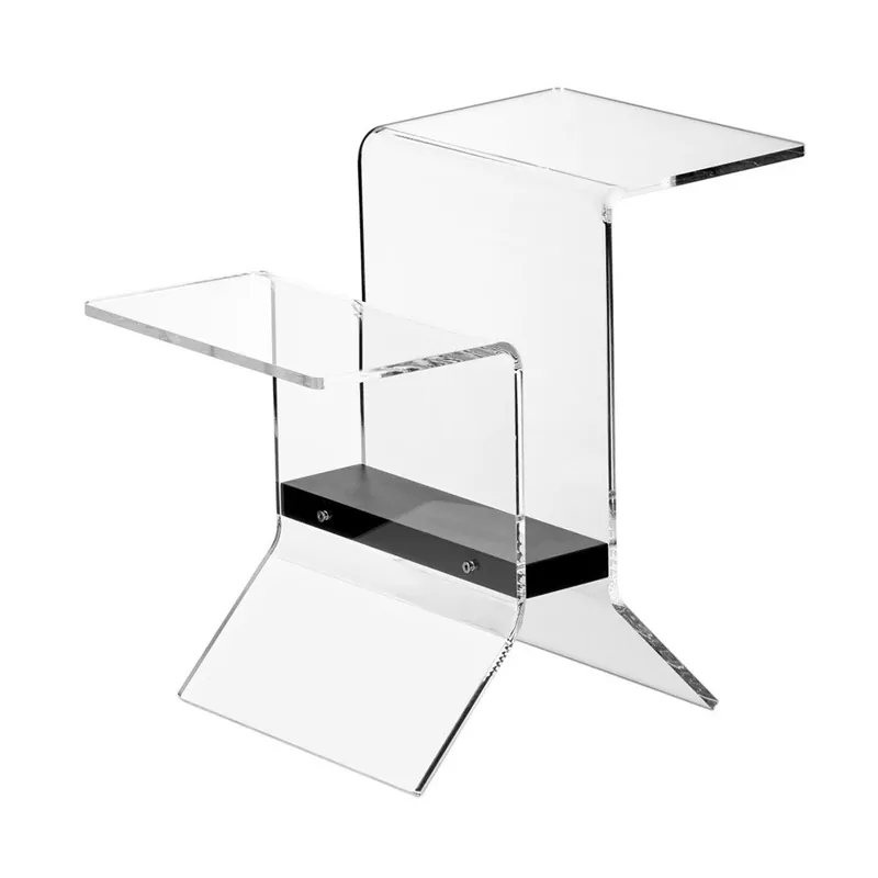 Portariviste con struttura in plexiglass e dettagli in legno Nuovo Arrivo