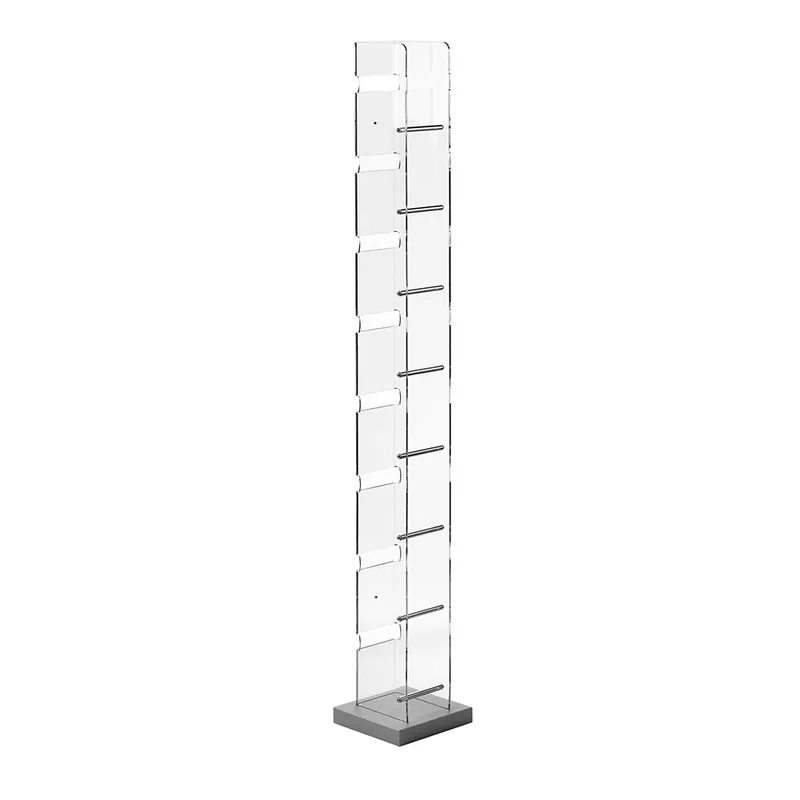 Porta CD verticale da terra con base in legno e struttura in plexiglass Compra Oggi Stesso