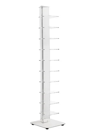 Ultime Pezzi Libreria da terra media struttura in metallo e mensole in plexiglass 10 ripiani