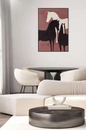 Non Perdere Quadro astratto figurativo dipinto a mano con acrilici su tela Blend 70x100